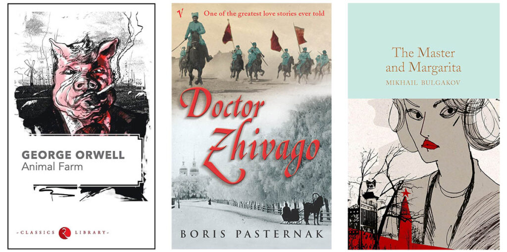 Triple Book Review of Animal Farm by George Orwell, Dr Zhivago by Boris Pasternak, and The Master and Margarita by Mikhail Bulgakov. Review by Anil Saxena, Nagpur Book Club