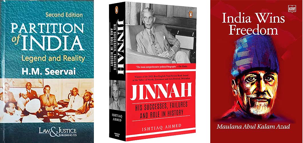A Reading of India Wins Freedom, Partition of India: Legend and Reality, and Jinnah, Pakistan and Islamic Identity, by Anil Saxena, Nagpur Book Club